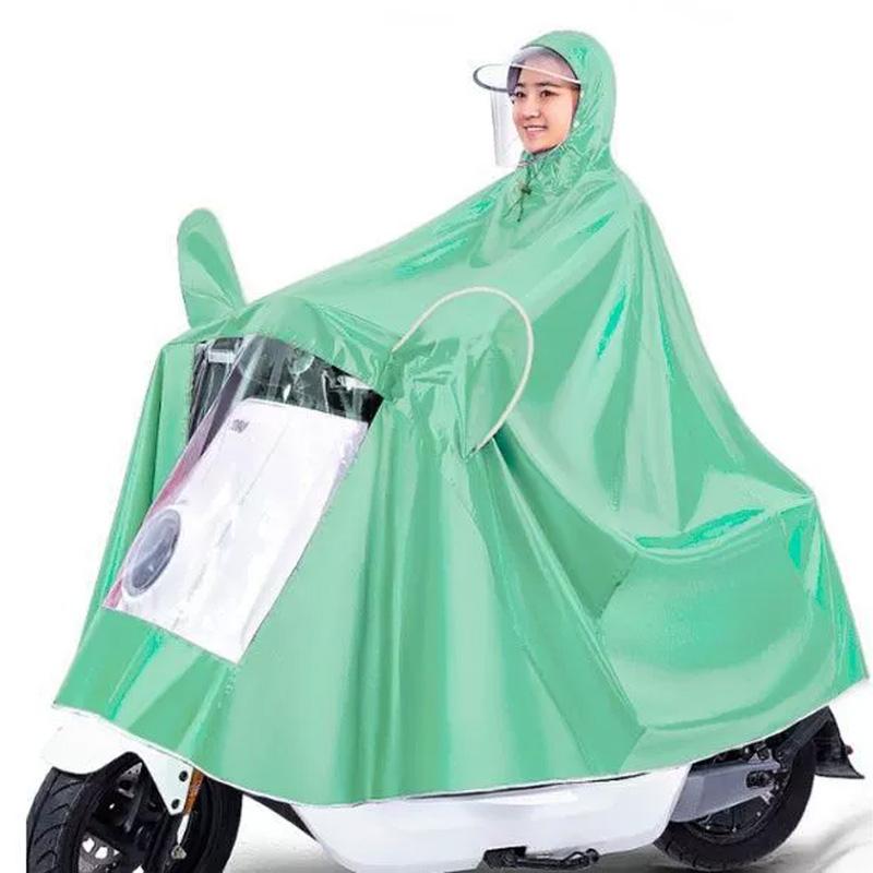 

1 Макаронного цвета однослойный/двухслойный плотный дождевик для всего тела, водонепроницаемый мотоциклетный дождевик, подходит для электровелосипедов, мотоциклов, велосипедов B