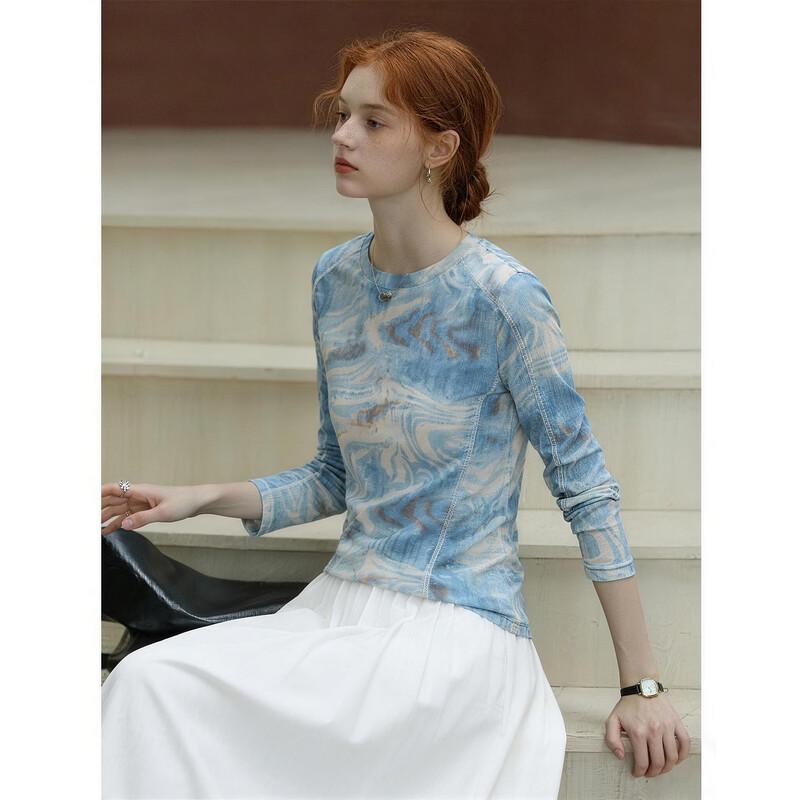 Women s Ocean Secret Printed Long-Sleeve T-Shirt XL
