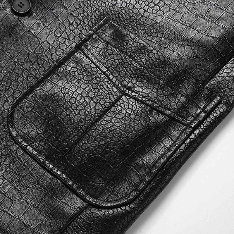 Куртка из крокодиловой кожи для молодых мужчин — фото 5