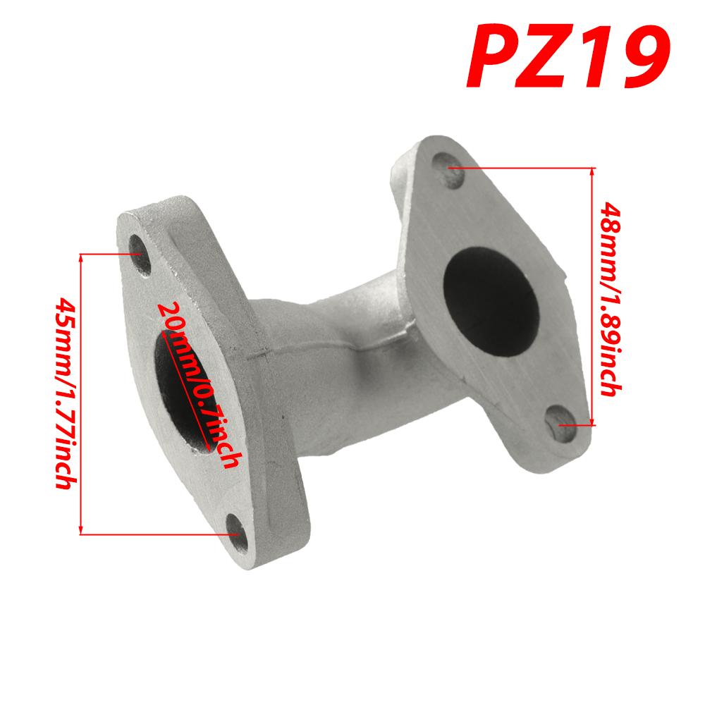 Motorcycle PZ19 PZ22 Intake Pipe Manifold with Gasket Screw Kit for 50cc 70cc 90cc 110cc 125cc Engine Pit Dirt Bike ATV Quad