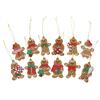 12Pcs/Set Christmas Decorations Gingerbread Man Pendants Christmas Tree Ornament Holiday Hanging New Year Gift Decor
