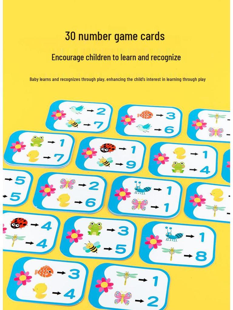 Educational Pond Numbers Game for Teaching Addition and Subtraction, Ages 3-6