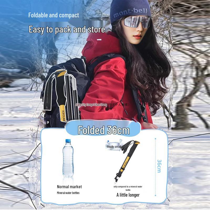 Aluminum Folding Hiking Poles - Lightweight Walking Sticks for Men & Women