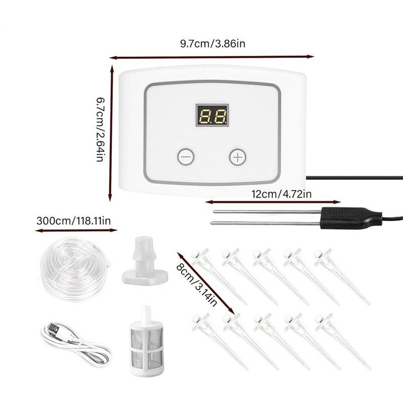 ABKP-Smart Home And Offices Plant Watering Device, System Drip Irrigation Kit 1 Set, Adjustable Water Flow Control