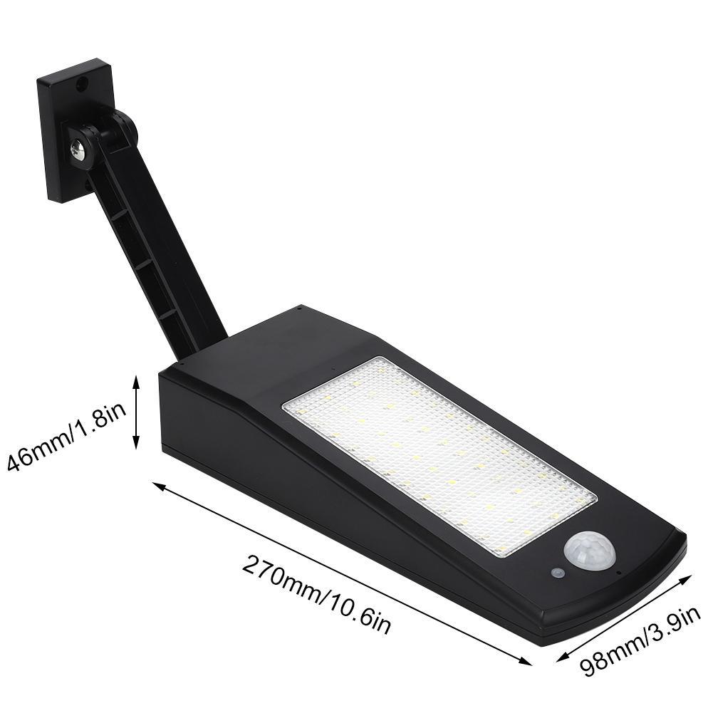 Solar Powered LED Wall Light Waterproof Sensor Lamp Black White with Remote Control