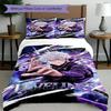 3pcs Duvet Cover Set (1*Duvet Cover + 2*Pillowcase, Without Core), Jujutsu Kaisen Print Bedding Set, Bedroom Decor, All‑Season, Birthday Gift