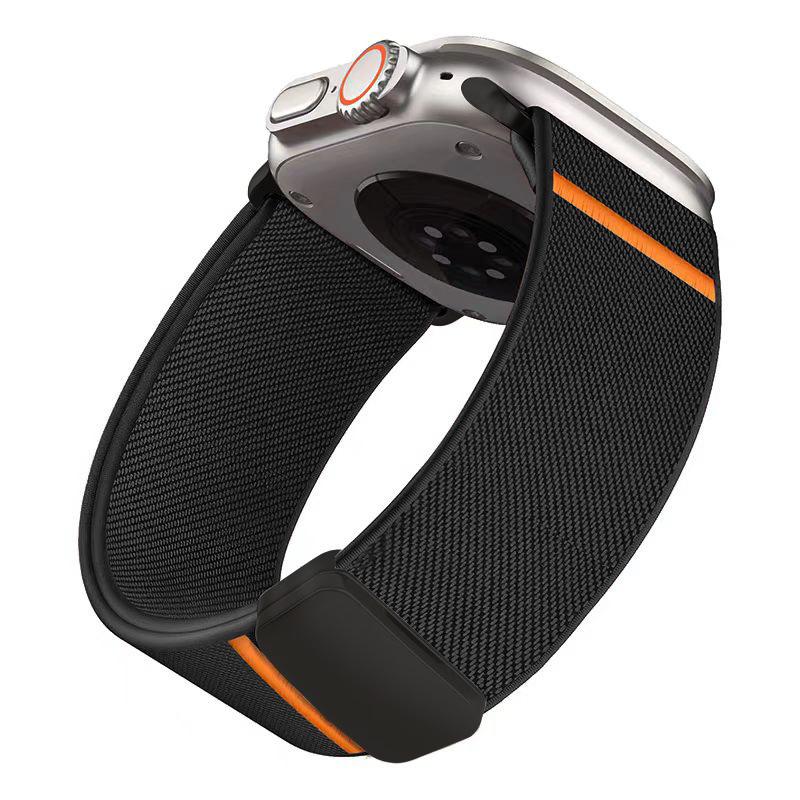 Nylon Loop Strap For Apple Watch Ultra 3/2/1 49mm 11 10 46mm 42mm Magnetic Bracelet iWatch 9 8 7 6 5 4 SE 45mm 44mm 41/40mm Band
