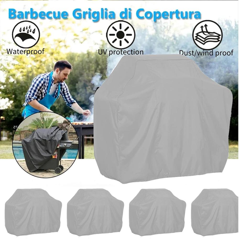 

1pc Large Grill Cover - Heavy Duty Waterproof, Heat & Stain Resistant - For Gas Grills - Black -Perfect Gift for BBQ Enthusiasts 31x59cm светло-серый