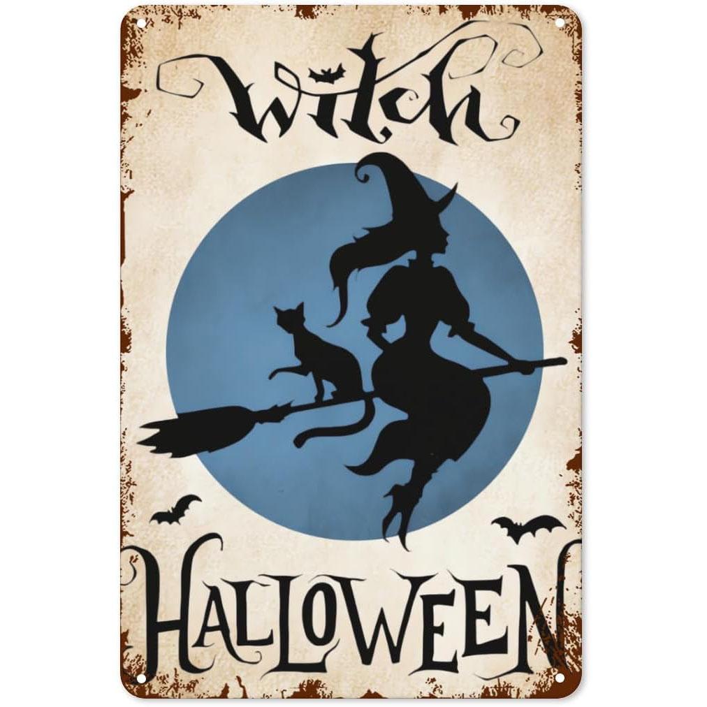 In A World Full of Princesses Be A Witch Happy Halloween Metal Tin signs Indoor & Outdoor Home Bar Coffee Wall Decor Posters