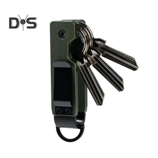 

Зажим для хранения ключей Компактный дизайн Металлическая конструкция Уличный портативный органайзер для хранения ключей Совместим с различными типами ключей синий