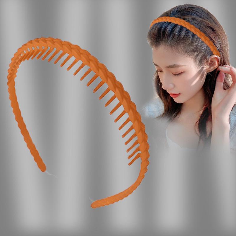 Non-Slip Frosted Headband for Women - Toothed Design for Flyaway and Bang Control in Vibrant Colors