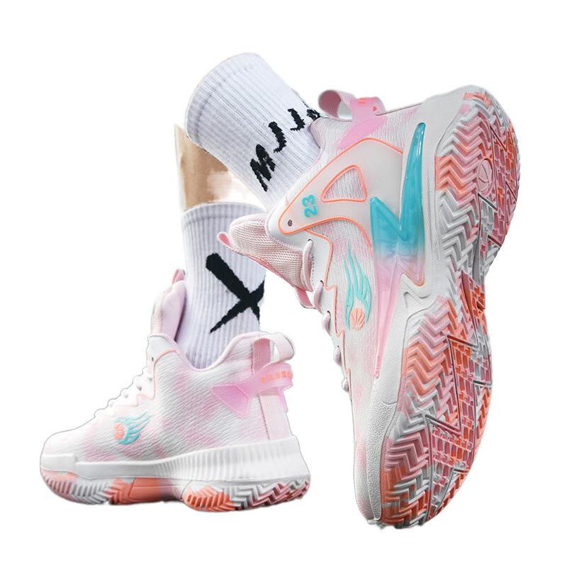 New basketball shoes men's and women's summer mesh breathable, non-slip, wear-resistant and shock-absorbing students' mandarin ducks two-color s