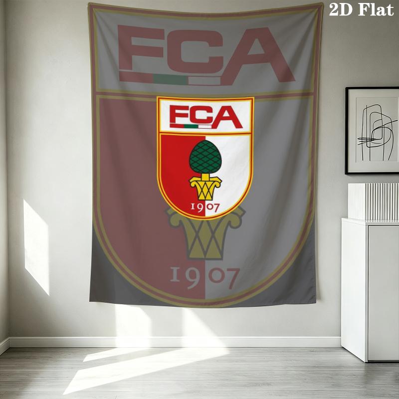 FC Augsburg Wall Tapestry Aesthetic Wall Hanging Printed Fabric Blanket Decorative Tapestries for Bedroom Living Room Home Decor