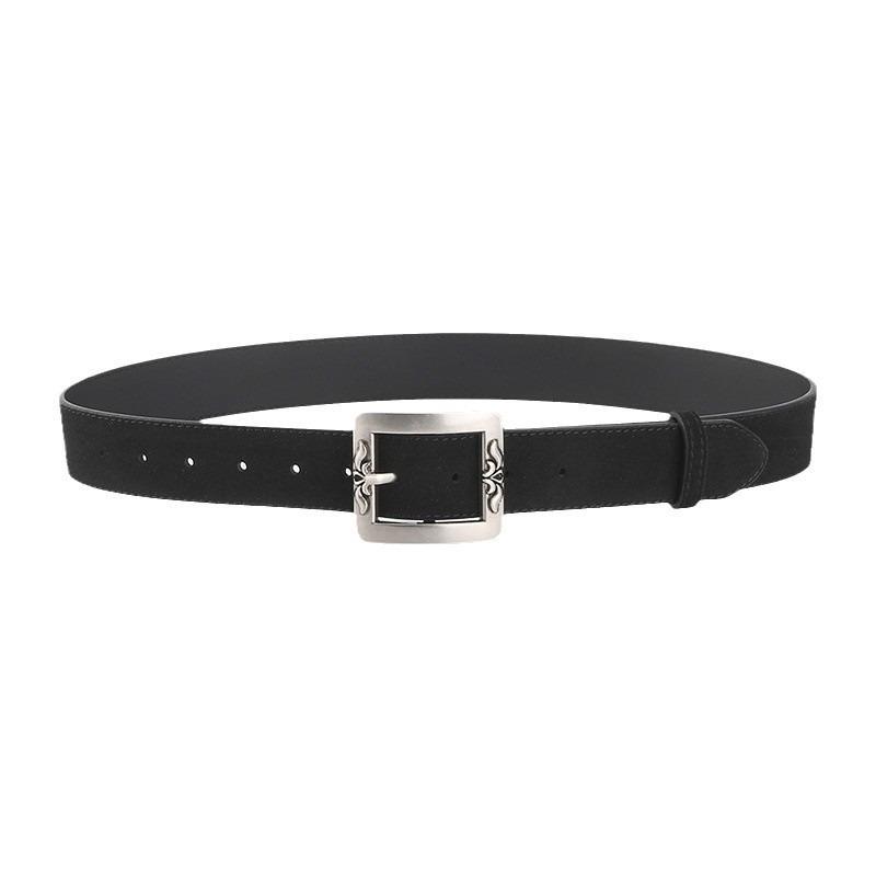 Ew Fashion Trend Pin Buckle Belt Simple Casual Versatile Real Cowhide Belt Eans Decoration
