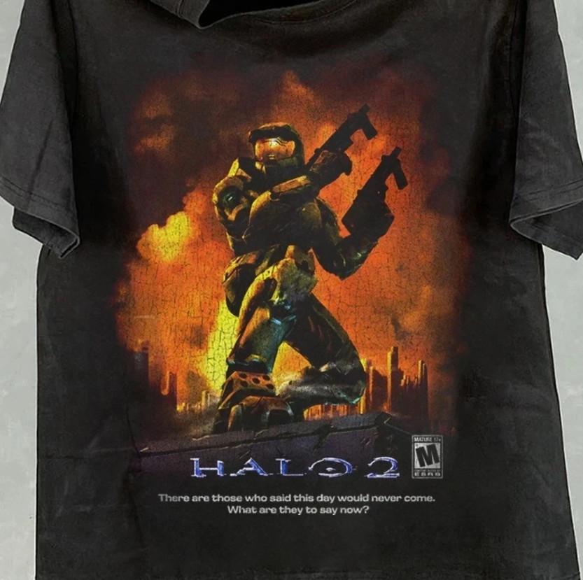 BESTSELGER! Halo 2 Master Chief T-skjorte, S-4XL