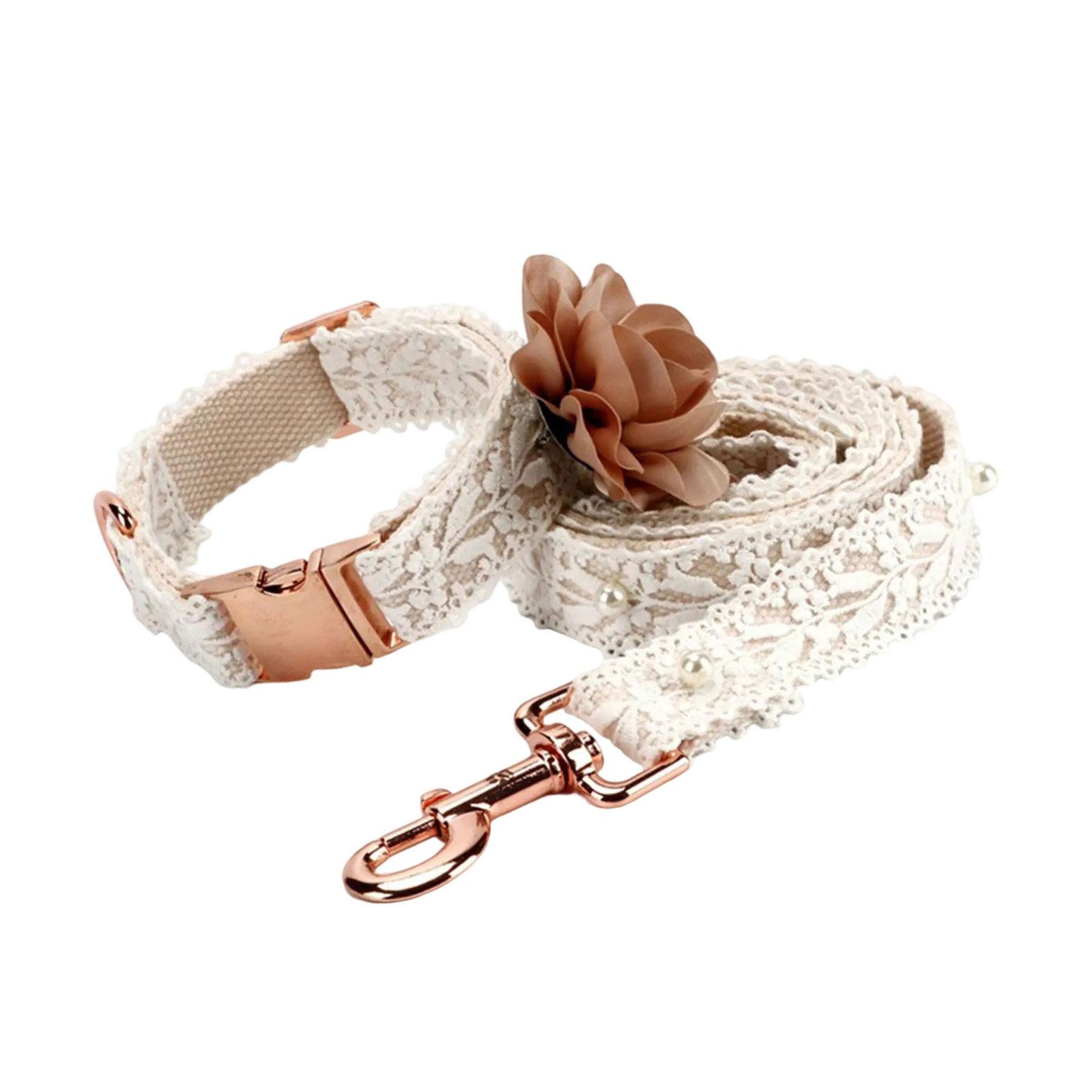 

Кружевные цветочные шлейки для питомцев Удобный поводок для собак Регулируемые шлейки для собак для ежедневных прогулок и активного отдыха L