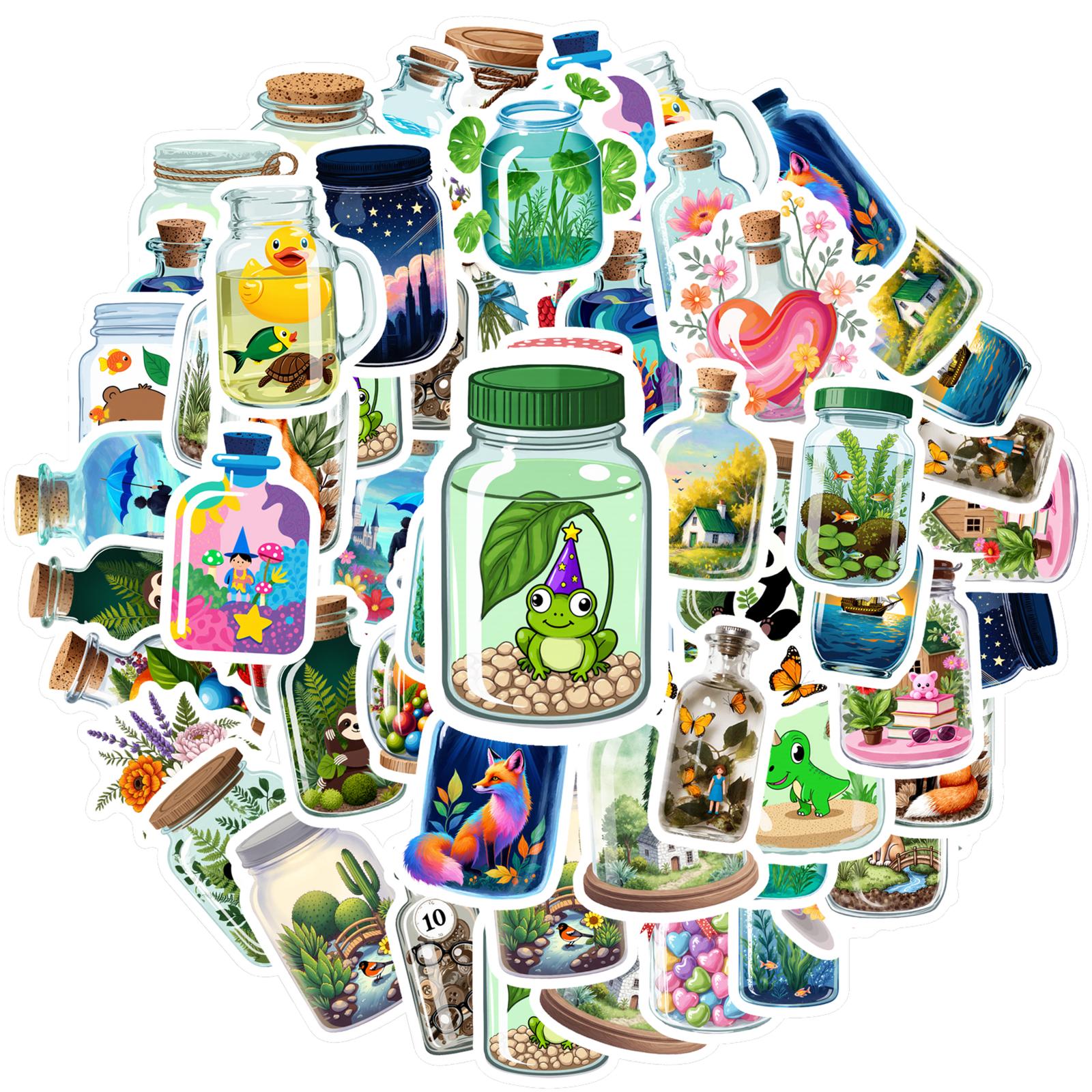

35pcs-50pcs Cute Animals Stickers Whimsical Nature DIY Stickers Animal Stickers For Suitcase Fridge Phone Luggage Laptop DIY