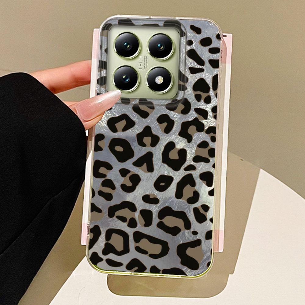 

Ретро чехол для телефона с леопардовым принтом и вихревым узором для Xiaomi 13T 14T 11 Lite NE Poco X5 M6 Pro X6 X7 X3 Pro NFC C65 C61 M5S poco X7 Pro белый