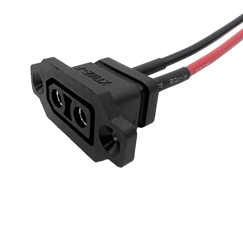 

QS10P High-Temp Resistant Ignition Cable with Male, Female Connectors & O-Terminal for Drones чорний