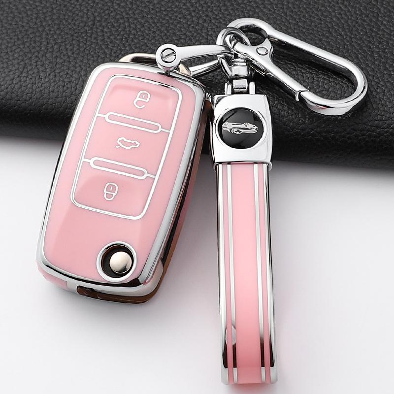 New Tpu Car Key Case Cover Shell For Vw Volkswagen Polo Tiguan Passat Golf Jetta Lavida Skoda Octavia 2 3 Button Accessories