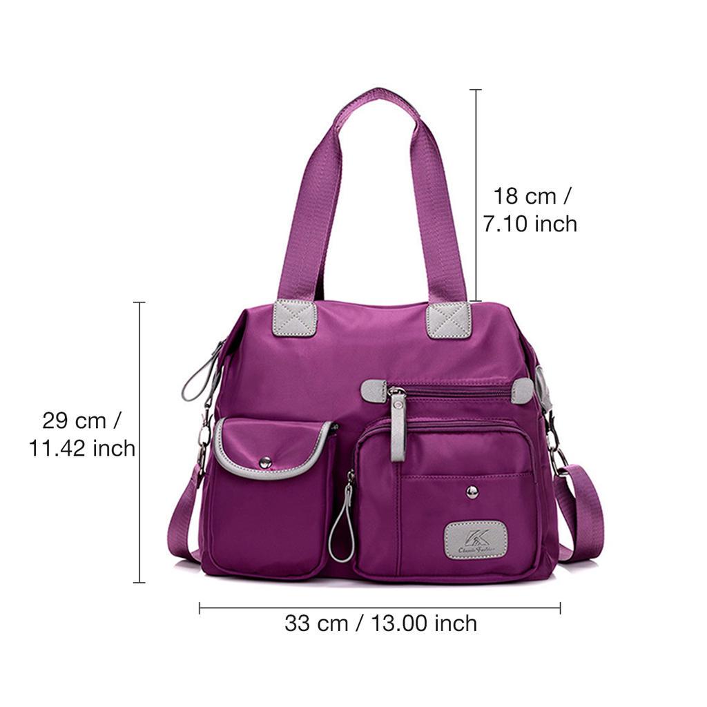 Bolso de Mano de Nailon para Mujer Bolso de Hombro Gran Capacidad Casual Bolso Cruzado