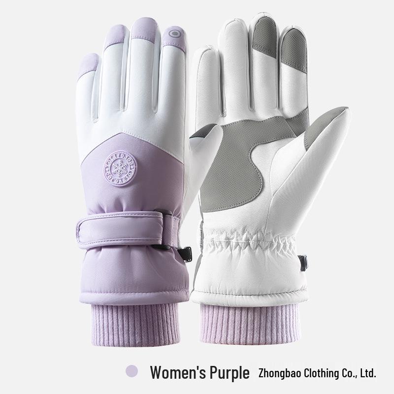 Men's Winter Ski Gloves: Warm, Water-Repellent, Touchscreen-Compatible, Fleece-Lined for Outdoor Sports, Climbing, and Cycling