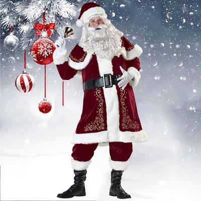 Women's Man‘s   Christmas Cosplay Christmas Eve Long Sleeve Costume Play Suit