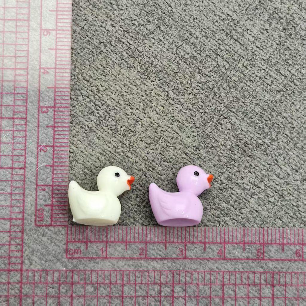 Mini 3D DIY Yellow Duck Resin Jewelry & Car Decor Ornaments