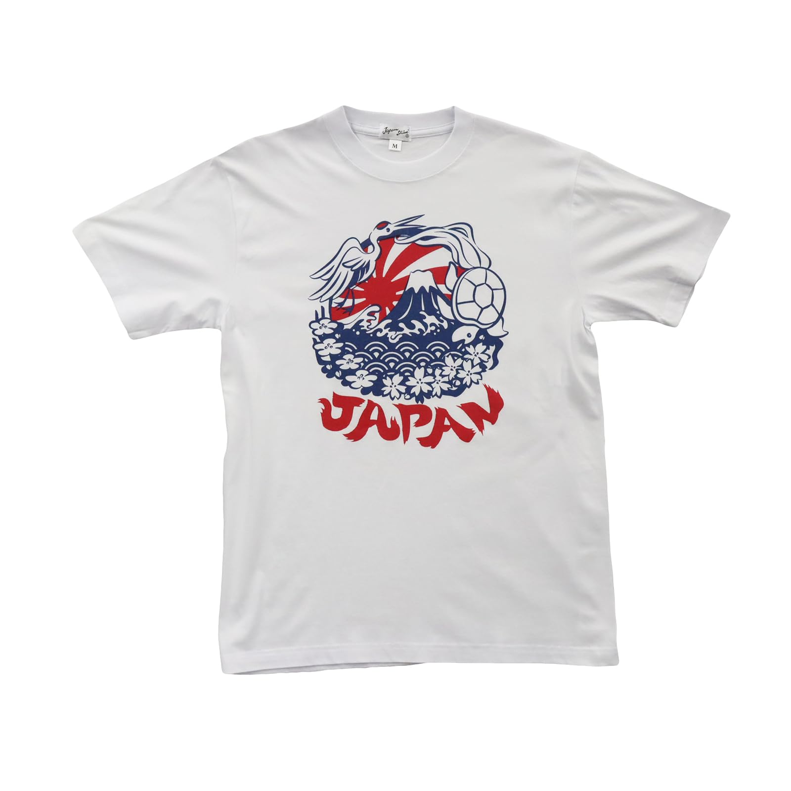 Japanese Souvenir Crane Turtle L White Shin-ei [T-shirt & JAPAN]