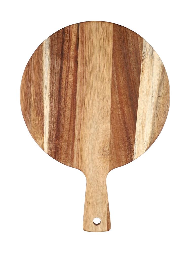 Acacia Wood Cutting Board Pizza Tray Round Cutting Board Attractive Design