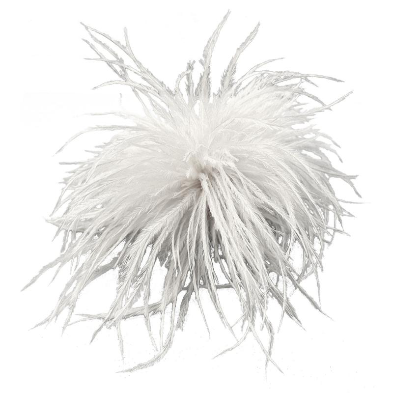 Feather Brooch Scarf Clip Brooches Lapel Pins Dress Accessories Ostrich Feather Material Corsage Pin Feather Lapel Pins