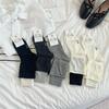 Women's Autumn and Winter New Bubble Edge Color Matching Double Mouth False Two Tube Stack Socks