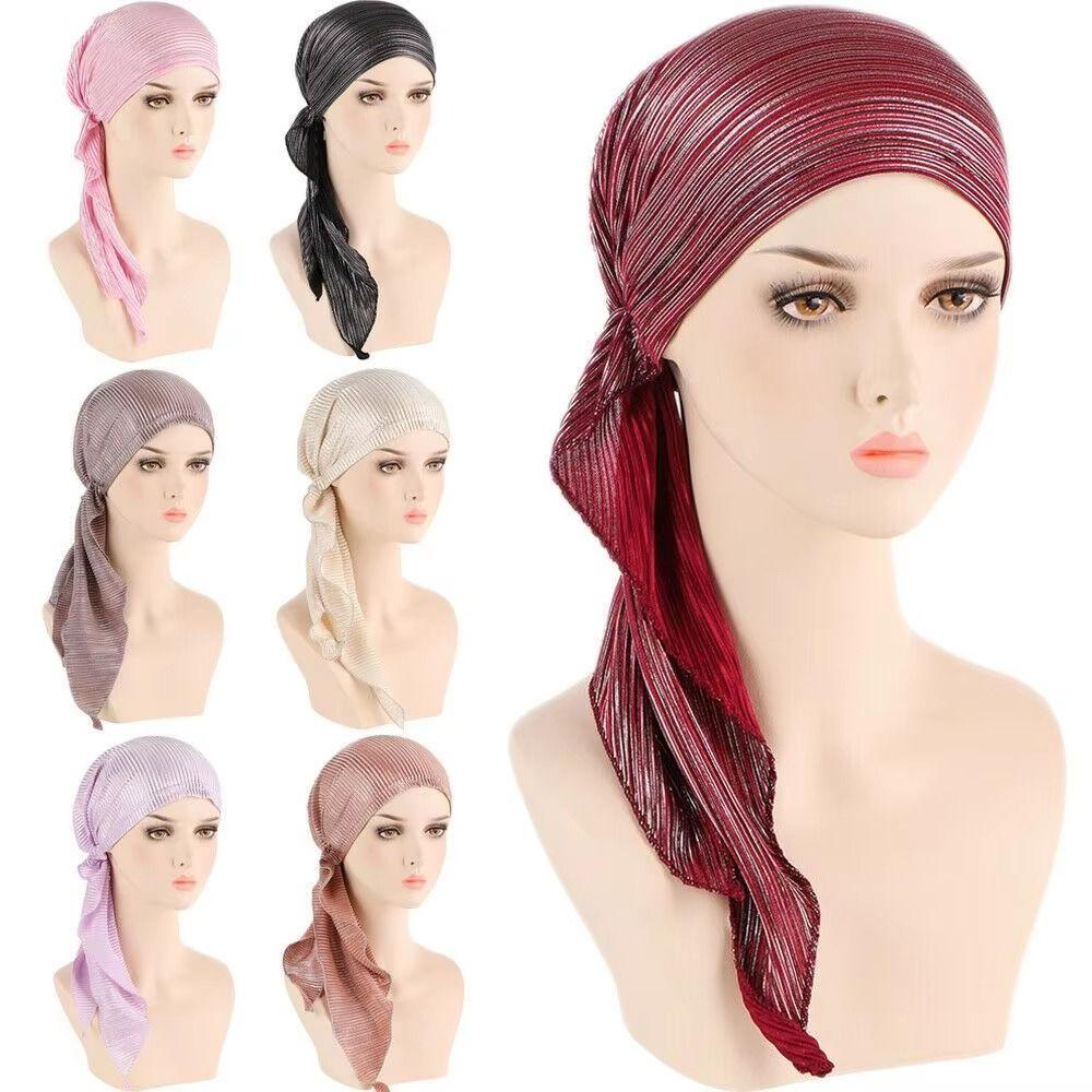 Elastic Cotton Women's Beanie Cap Soft Lady's Muslim Hijab Headscarf Turbantes Caps Muslim Women