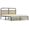 Bed Frame without Mattress 150 x 200 cm Sonoma Oak Wood Based Panel