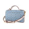 Coach Kleo Classic Monogram Tassel Flap Canvas And Leather Smooth Leather Shoulder Crossbody Tote Bag Women handbags Blue C8513-IMUDY