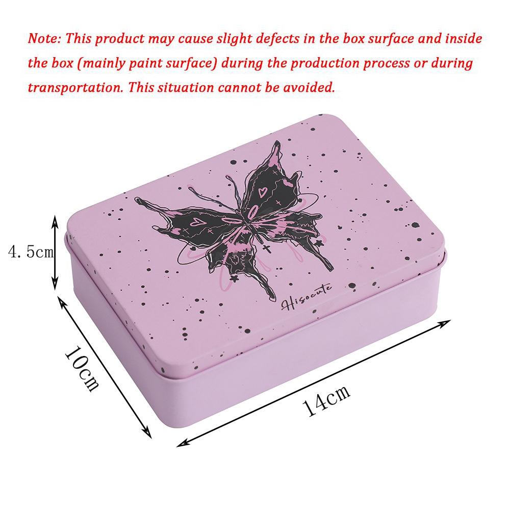 Ins Style Girl DIY Hand Account Sticker Goo Card Storage Box Student Desktop Finishing Star Card Storage Iron Box