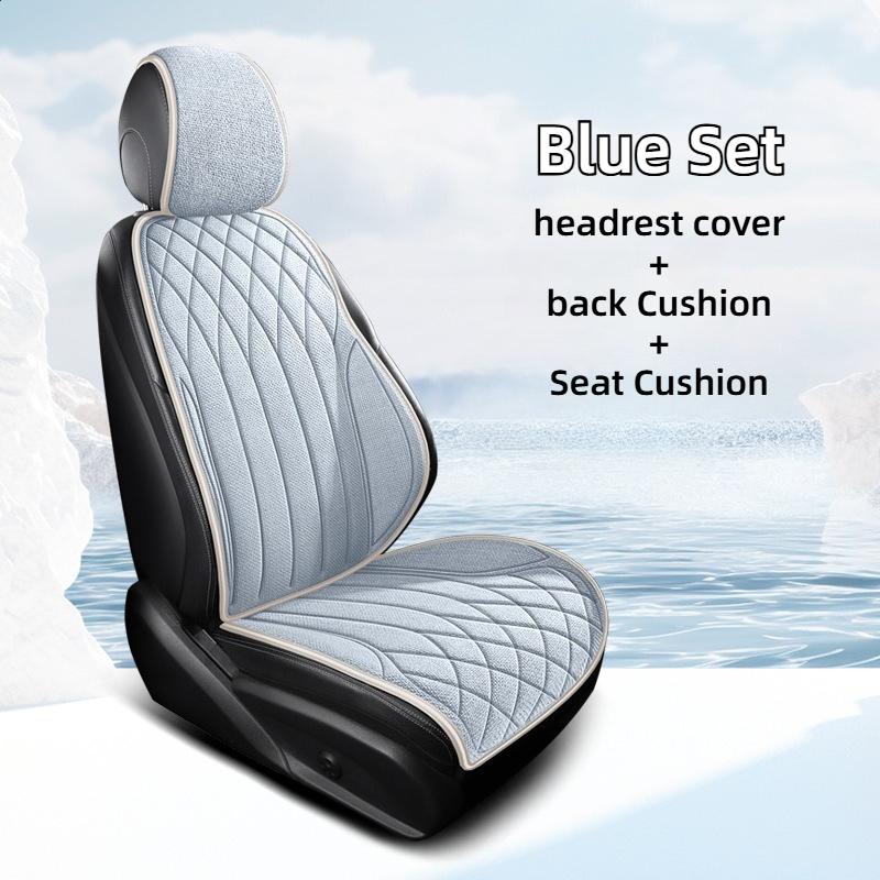 Universal Split-Type Car Seat Cover Four Season Auto Flax Breathable Anti-Slip Covers For Car Seats Cover Protection Seat Covers