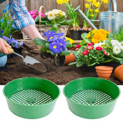 2 Pezzi Setaccio Multifunzione per Terreno Separatore di Terra e Rocce Strumento per Setacciare il Terreno Setaccio da Giardino in Plastica per Appassionati di Giardinaggio