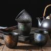 Keramikvattenmuggar i japansk stil Vintage Enkel keramik Kung Fu tekoppar Dryckeskärl Kaffekoppar Vinglas Små vattenmuggar Ny