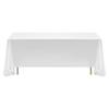 White Tablecloths for Rectangle Tables, 6 Pack, 70 x 120 Inches, Reusable and Machine Washable Table Clothes, Wrinkle-Resistant Polyester Fabric Table