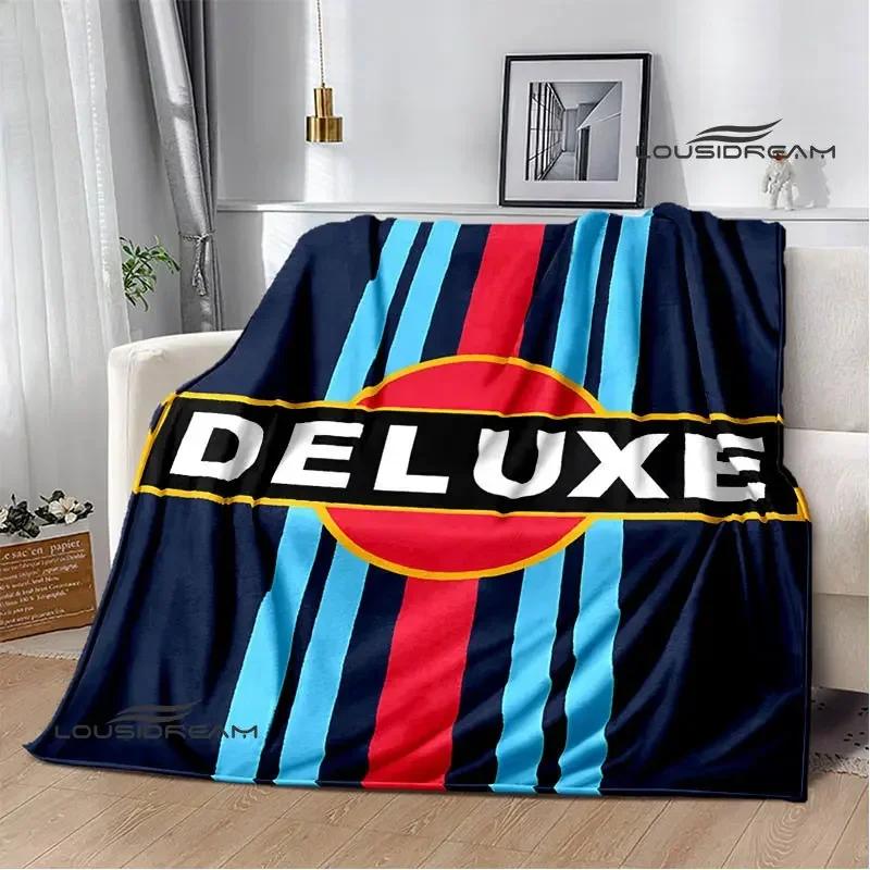 Martini Logo Printing Blanket Warm Blankets Flannel Soft and Comfortable Home Travel Blanket Blankets for Beds Birthday Gift