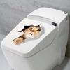 Cover Decals Exquisite Self-Adhesive Removable Animal Toilet Lid Wall Stickers for Home
