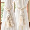 2 Stück Boho-Stil Makramee Gardinen-Raffhalter Minimalistische Boho-Gardinen-Raffhalter Heimdekoration