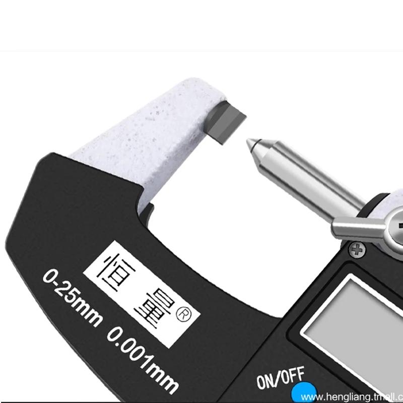 Hengliang 0-25mm 0.001mm Measurement High-precision Stainless Steel Blade Tip Keyway Small Head Micrometer Micrometer Digital