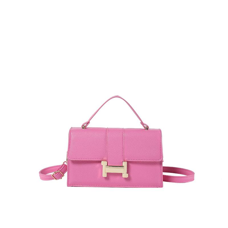 Lychee Pattern Portable Small Square Bag Women's 2024 New Fashion Shoulder Bag Texture Versatile Messenger Bag