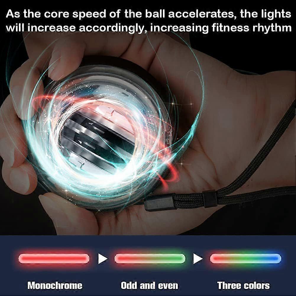 Auto-Start Wrist Power Gyro Ball with LED Lights, Wrist Strengthener and Forearm
