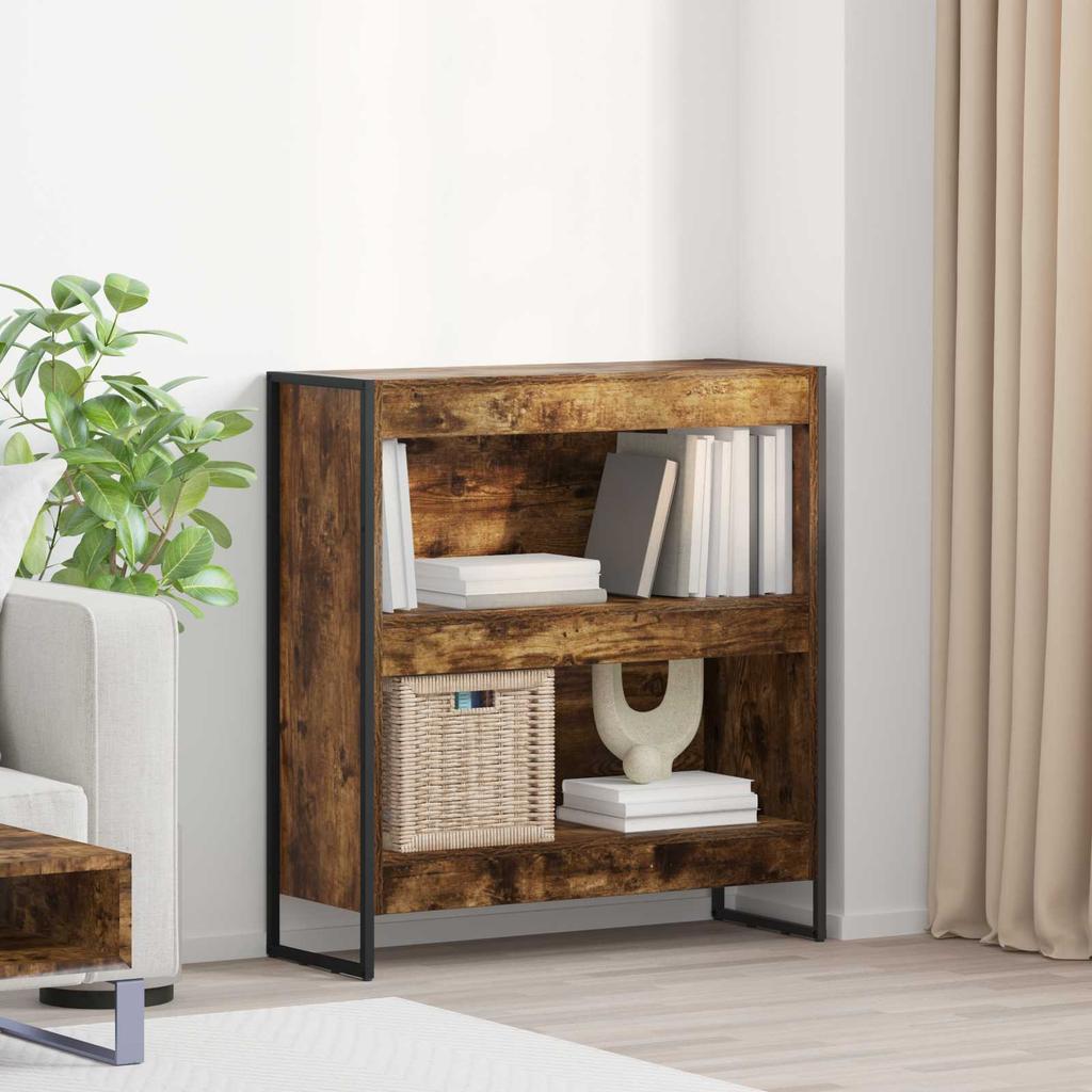 Bookshelf 80 x 30 x 86.5 cm Engineered Wood Smoked Oak