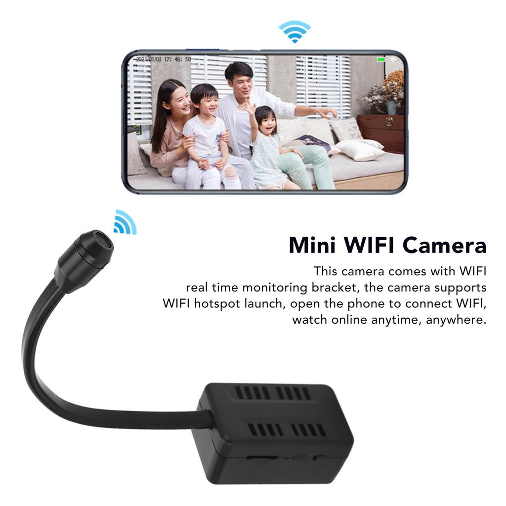 HD 1080P X7 Mini WIFI Camera Surveillance Camera with Small Adjustable Snake Lens for Photo Video Security Cameras Secret Camera
