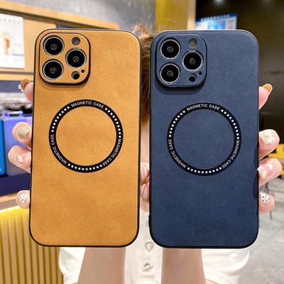 Leather Magnetic Wireless Charging Macsafe Case for Magsafe IPhone 14 Plus 13 12 11 15 16 Pro Max XS XR 16Pro I16 Mac Safe Cover