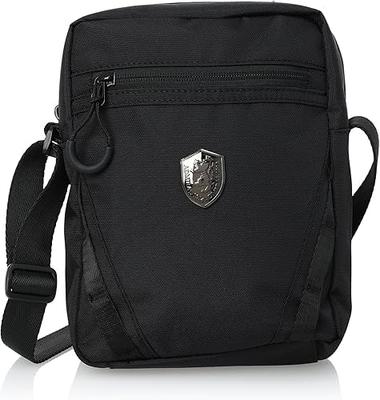 Admiral Men's Vertical Shoulder Bag, Crossbody, AAPK-02, Black